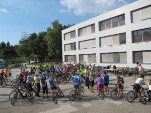 Pred startom kolesarskega izleta